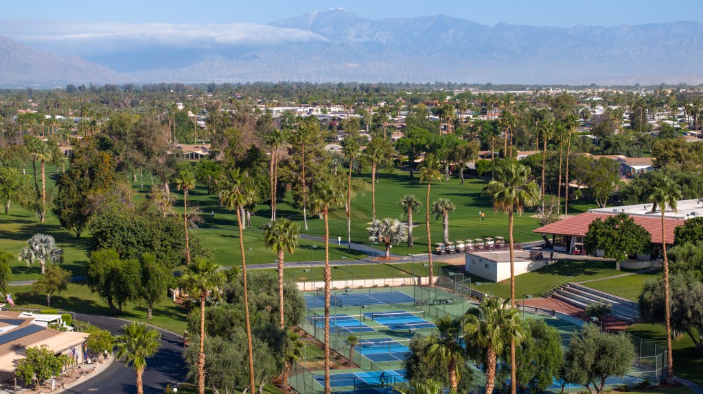 View of golf course and tennis courts